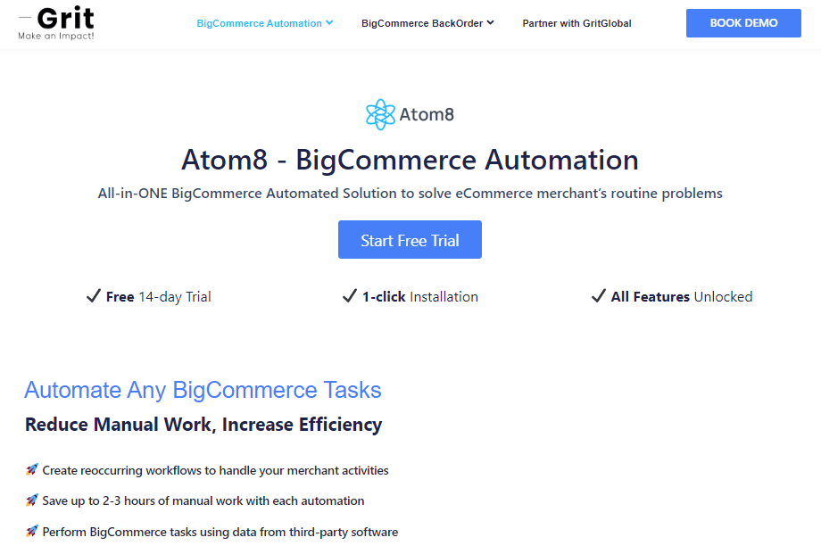 BigCommerce Slack Integrations with Atom8 Automation