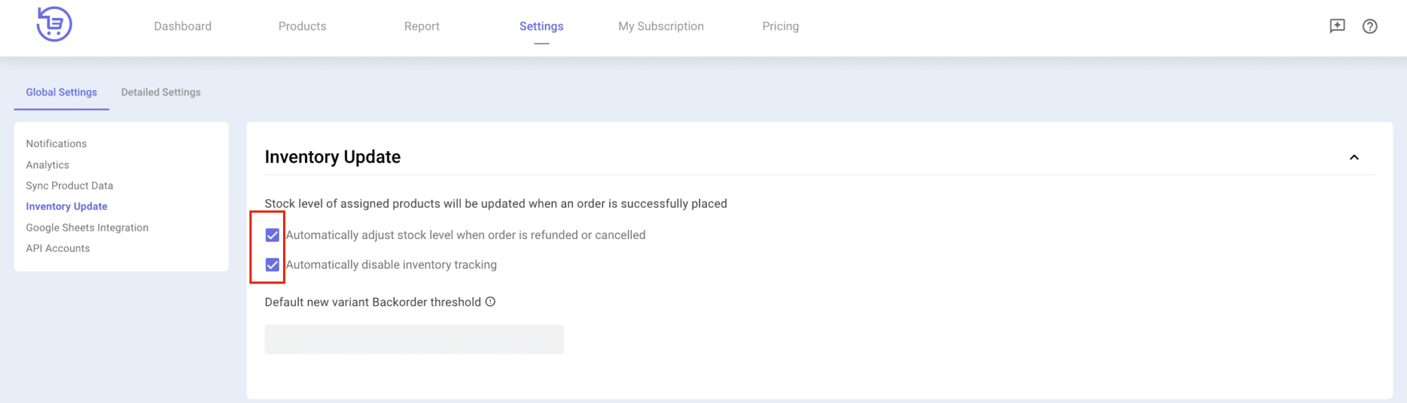 Inventory Update Configuration - GritGlobal | Make an Impact