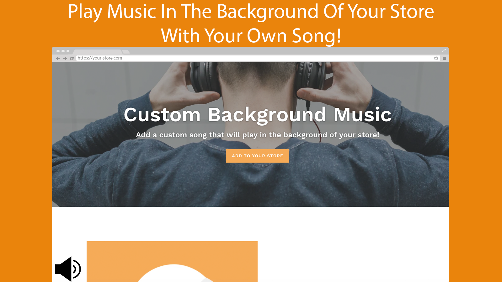 custom music background app for shopify stores